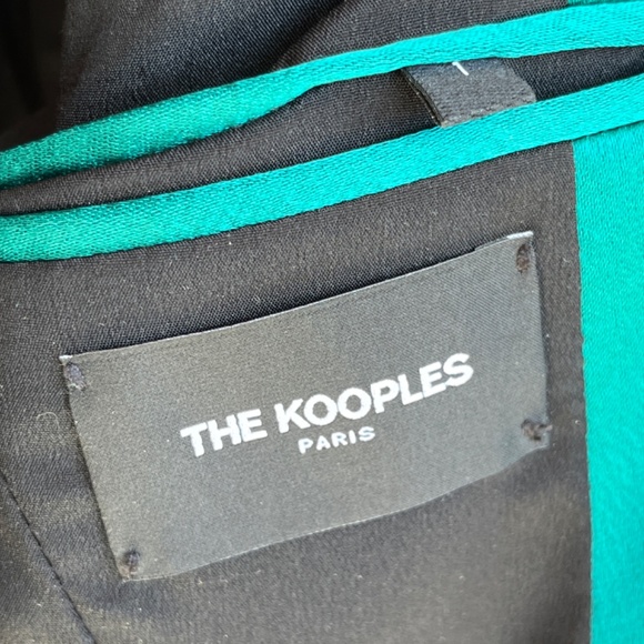 The Kooples (1) deep turquoise satiny blazer, EUC (Small) - Picture 4 of 16